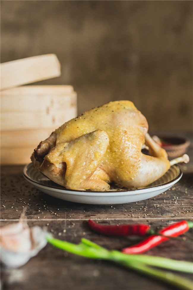 Whole Chinese Steamed Chicken